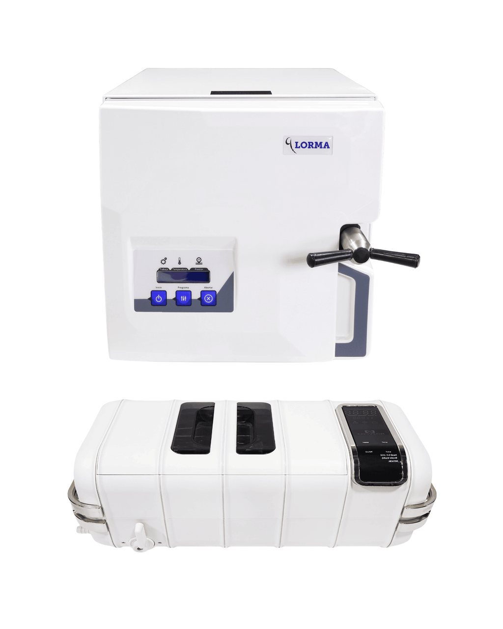 Combo Autoclave LORMA AV07 y Tina Ultrasónica Digital CODYSON