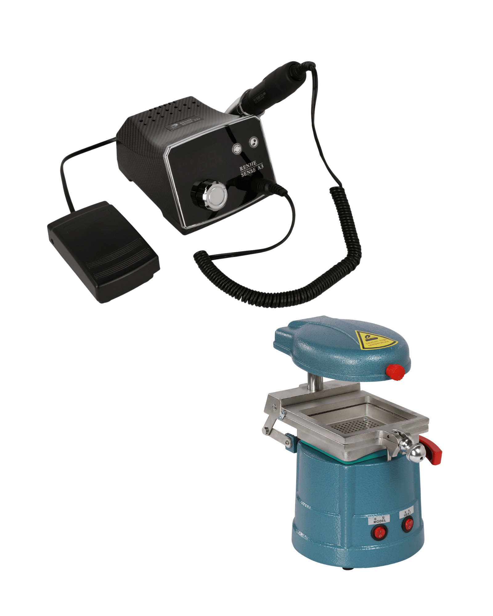 Combo Laboratorio Micromotor BV RENHE Sense y Máquina de Vacío